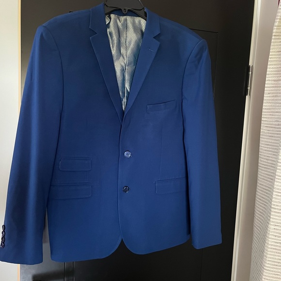 Costume Slim 3 Pièces Garçon ROMANO Style Italien Bleu - Mariage, Cérémonie - Neuf Étiqueté